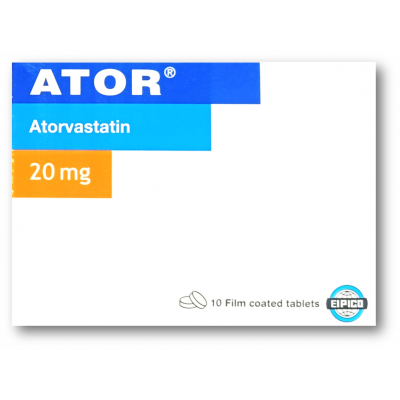 Ator 20 mg ( Atorvastatin ) 10 film-coated tablets